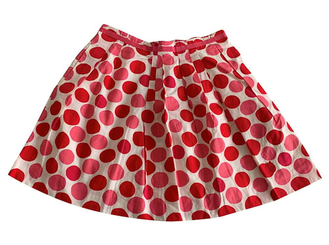 Christian Dior Skirts Pink White Red Cotton  ref.797064