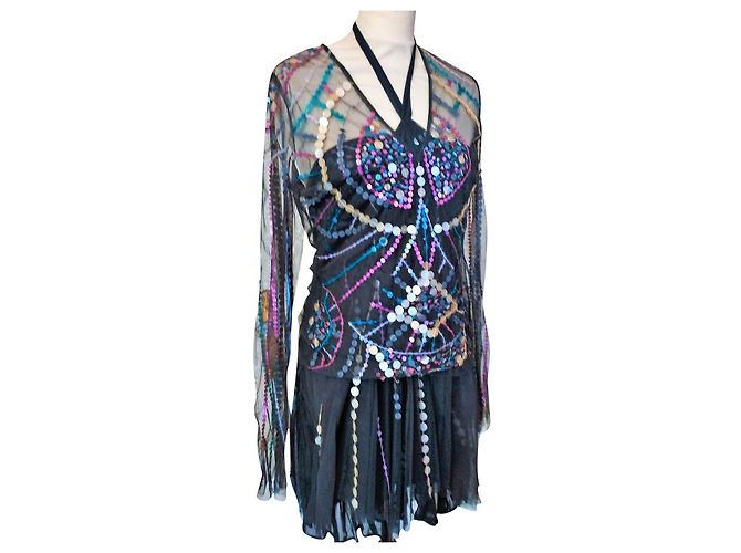 ANTIK BATIK MEHRFACHKLEID BLUSE KLEID SET TL ODER T38/40 Lila