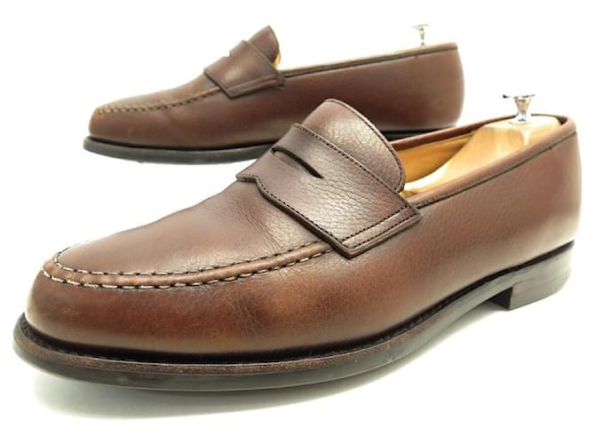 Autre Marque SAPATOS MOCASSIM CROCKETT & JONES BOSTON 10E 43.5 sapatos de couro marrom  ref.797174