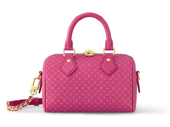 Louis Vuitton LV speedy 20 monogram micro Pink Leather ref.797374