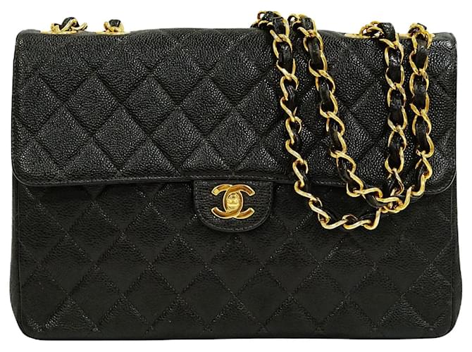 Chanel Timeless Black Leather  ref.797845