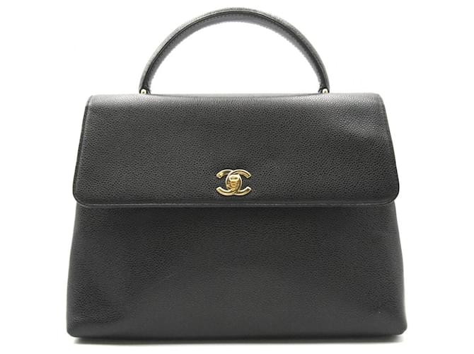 Chanel CC Caviar Handbag Black Leather ref.798071 - Joli Closet