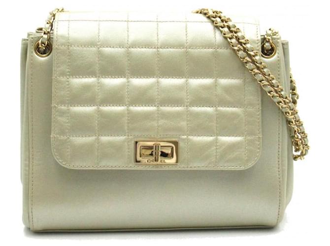 Chanel Mademoiselle Choco Bar Accordion Flap Bag Golden Leather Lambskin  ref.798158 - Joli Closet