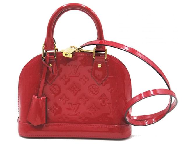 LV LV Women Alma BB Handbag in Metallic Monogram Vernis Patent