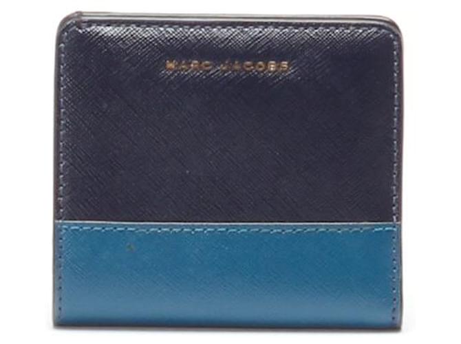 Marc Jacobs Kleine Geldbörse aus Leder Blau  ref.798221