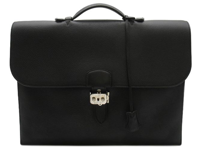 Hermès Clémence Sac A Depeches 38 Mallette Noir