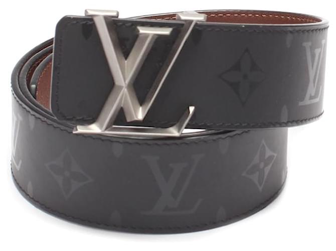 Louis Vuitton Monogram Eclipse Initiales Belt Black Pony-style calfskin  ref.798291