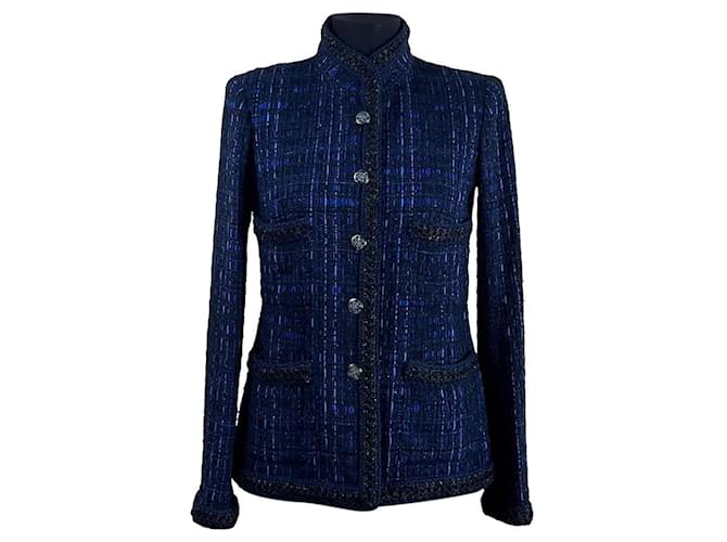 Chanel Nova jaqueta preta paris/shanghai Multicor Tweed  ref.798902