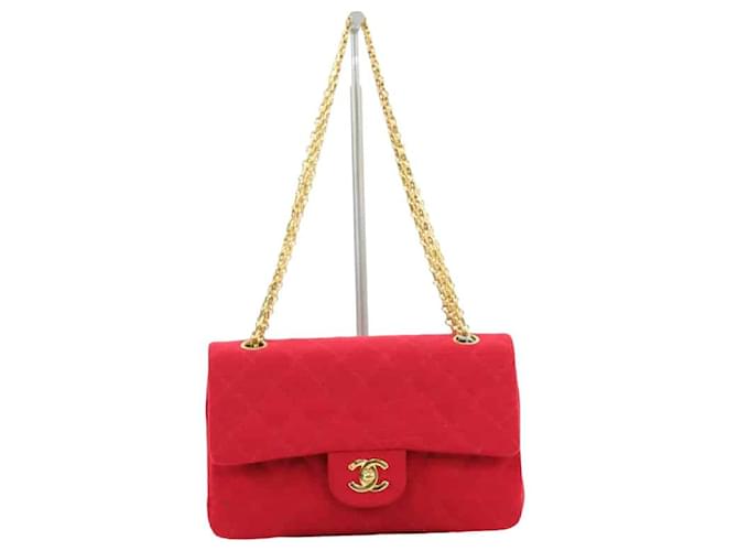 Sac À Main Chanel Coton Rouge  ref.799000