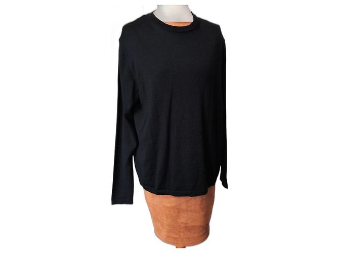 Cerruti 1881 CERRUTI MIXED BOYFRIEND PULLOVER TRENDY LOOSE Schwarz