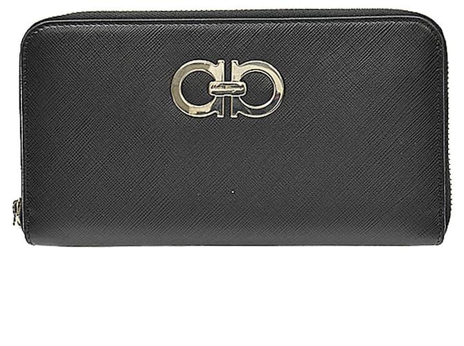 Salvatore Ferragamo Continental wallet Black Leather  ref.797114