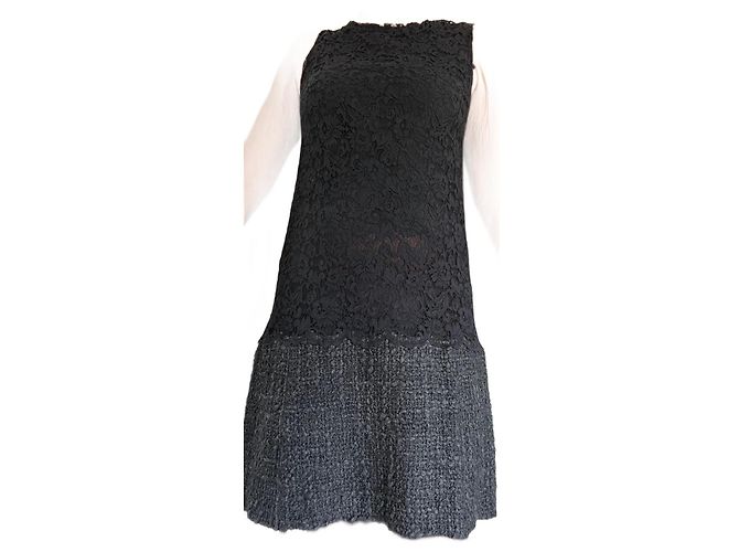 Dolce & Gabbana vestido de lã e renda