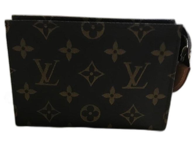Louis Vuitton kleines Etui braun Stoff