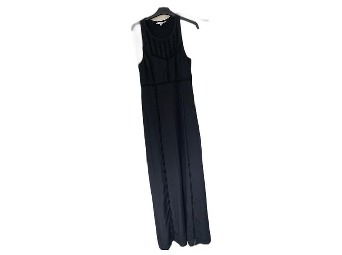 Iro Maxikleid Schwarz mit Stickereien