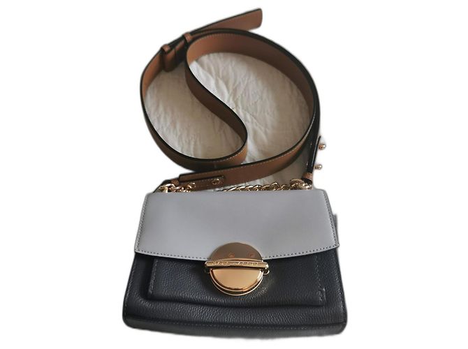 Borsa a tracolla Marc Jacobs in pelle grigia e oro Grigio Grigio antracite Gold hardware