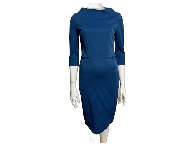 Diane Von Furstenberg DvF New Maidey Etuikleid in Blau