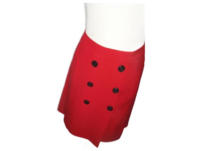 CAROLL Skirts Red Viscose  ref.798474
