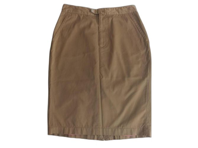 Falda de algodón beige Dsquared2 