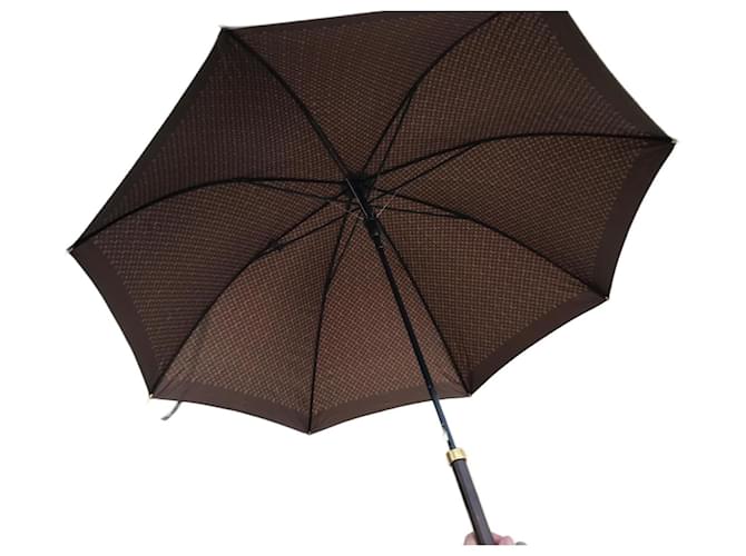 Regenschirm Louis Vuitton Braun  ref.799322