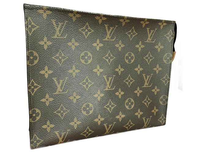 Louis Vuitton Pockets Clutch Braun Leder