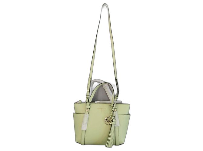 Bolsa Michael Kors de couro verde aloe Verde claro
