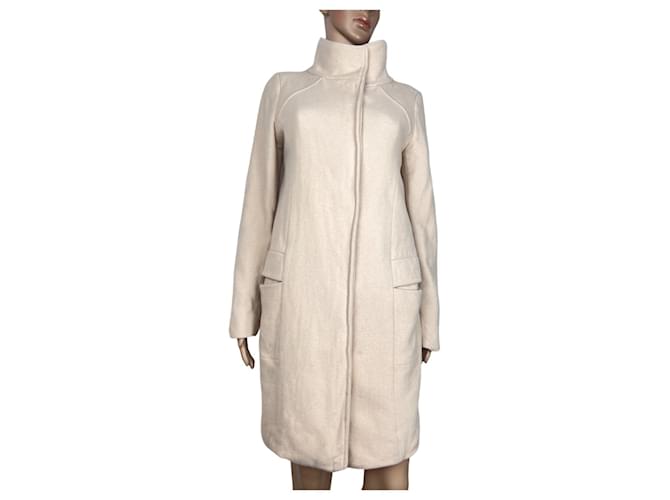 Designers Remix Coats, Outerwear Beige Cashmere Wool  ref.799562