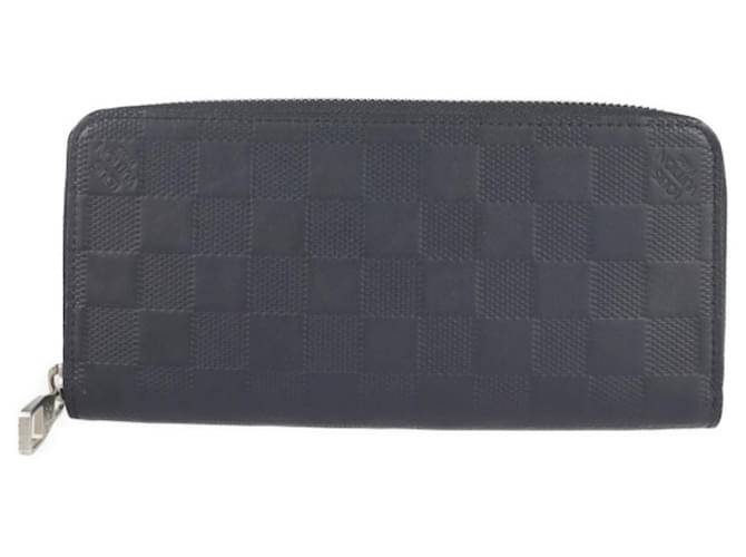 Louis Vuitton Zippy Wallet Vertical Navy blue Leather  ref.799663