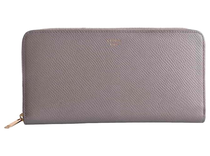 Edge Céline Portefeuille Veau Grey Leather  ref.799934