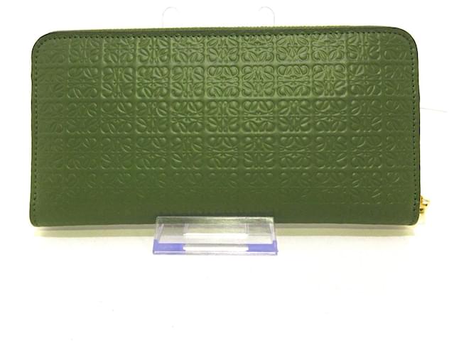 Loewe Anagram Green Leather  ref.800185