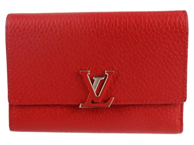 Louis Vuitton Capucines Rosso Pelle  ref.800194
