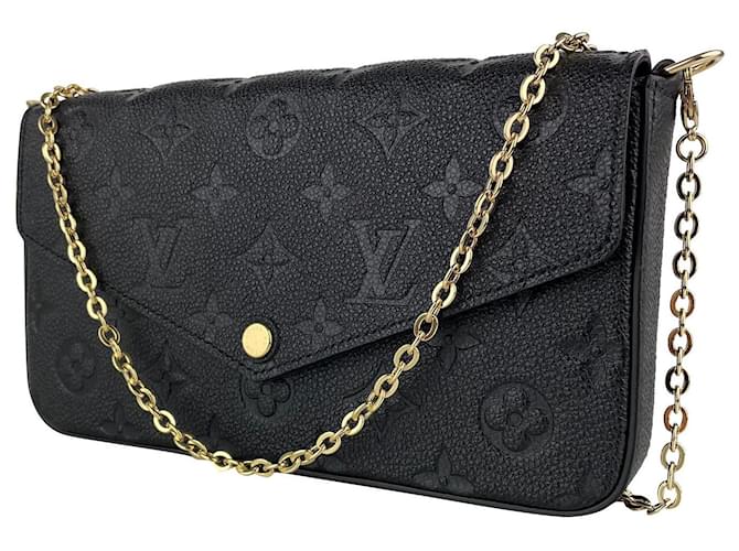 Louis Vuitton Pochette Félicie Black Leather  ref.800910