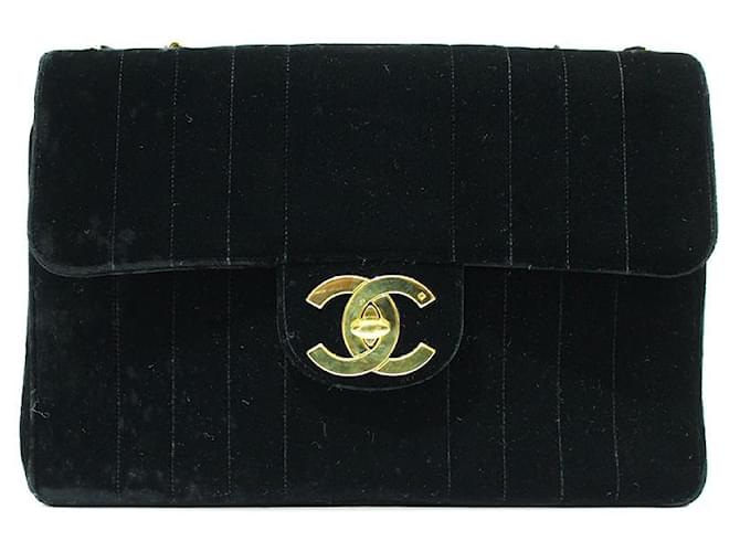 Chanel Handbags Black Velvet  ref.800914