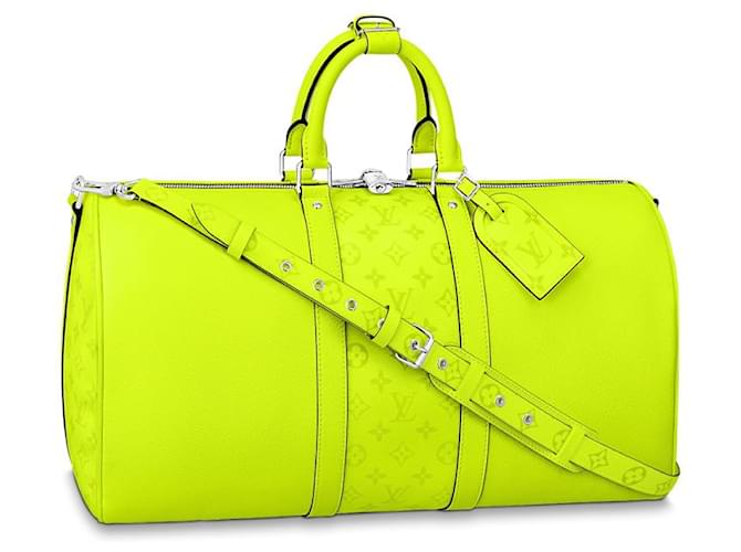 Louis Vuitton LV Keepall Taigarama jaune neuf  ref.800916