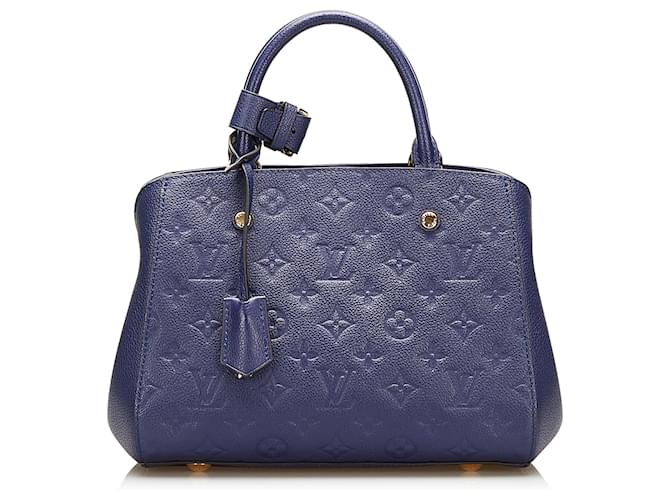 Louis Vuitton Blue Monogram Empreinte Montaigne BB Leather ref.800968 -  Joli Closet