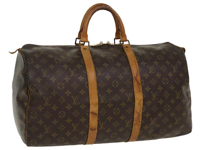 Louis Vuitton Keepall 50 Brown Cloth  ref.801027