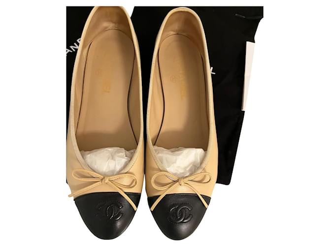 Chanel ballet flats  Chanel ballet flats, Ballet flats, Chanel shoes