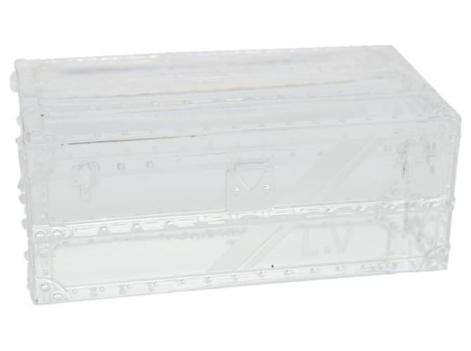 LOUIS VUITTON Crystal Trunk Paper Weight Glass VIP only Clear LV Auth 35993  ref.801207