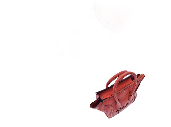 Céline Luggage Red Leather  ref.801374