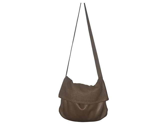 Bolsa de ombro pequena Hermès em couro cinza