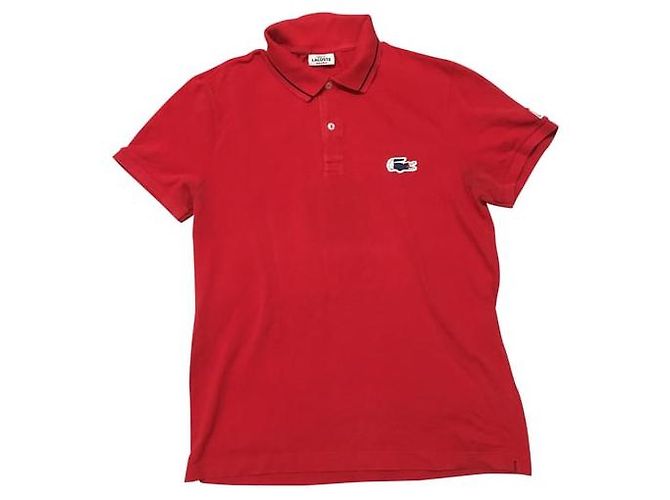 Polo Lacoste Rojo de Algodón Roja