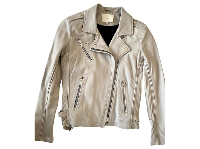 light gray iro biker jacket Grey Lambskin  ref.801749