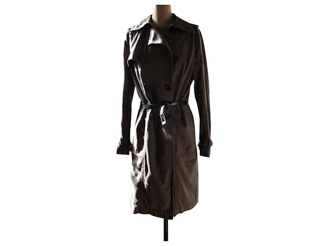 Comptoir Des Cotonniers Trench coat com aba, toupeira, taille 40. Bege Algodão  ref.801762