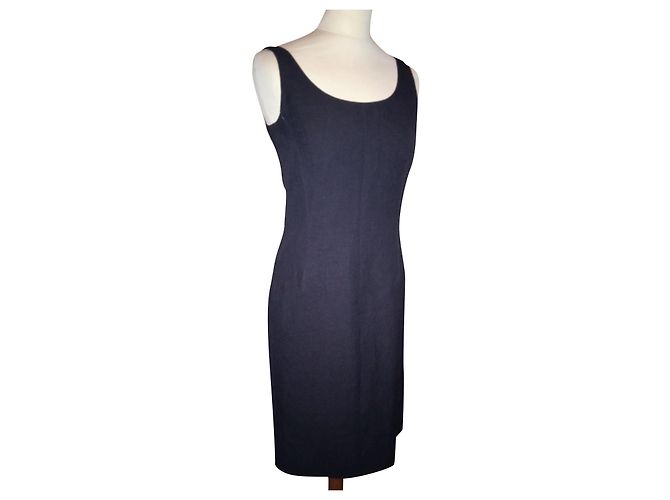 Cerruti 1881 Schwarzes Viscose Kleid Grösse 36