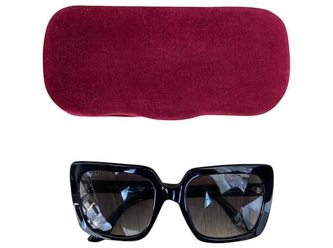 Gucci occhiali da sole Nero Plastica  ref.801839