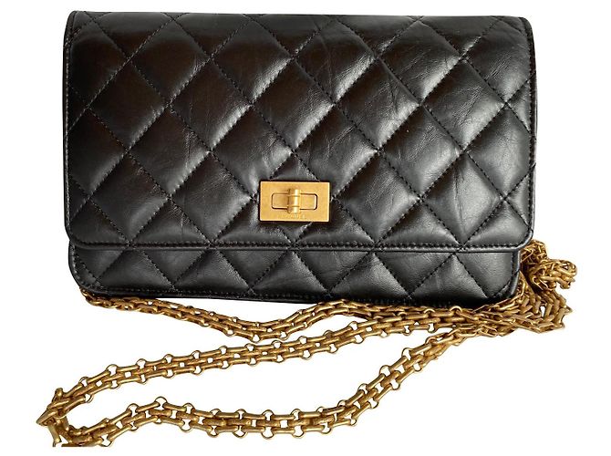 Wallet On Chain Chanel Réédition WOC 2.55 Noir