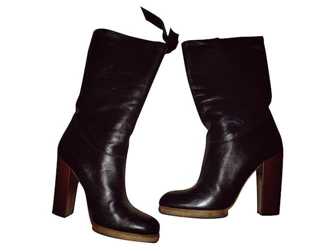 Lanvin boots Black Leather  ref.801933