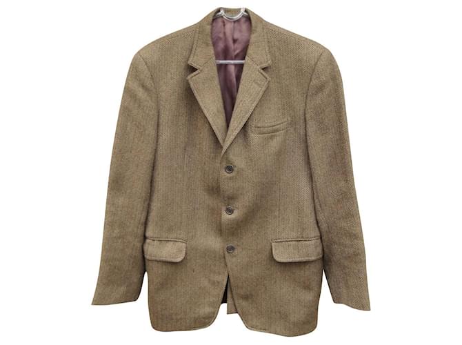 Autre Marque jaqueta de tweed vintage tamanho S Marrom  ref.801947