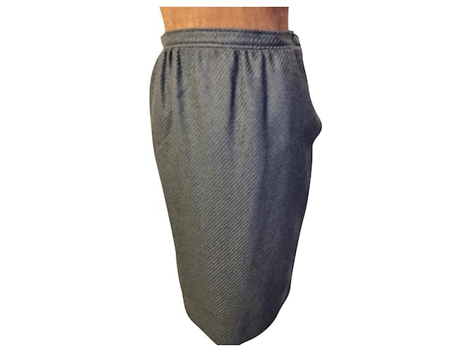COURREGES SKIRT  T 34 Grey Acrylic  ref.801948