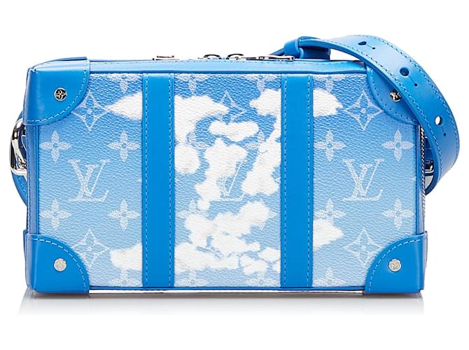 Louis Vuitton Zippy Wallet Blue in Monoglam Coated Canvas with