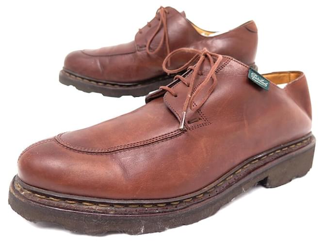 AVIGNON GRIFF PARABOOT SHOES 4E 38 DERBY HALF HUNTING BROWN LEATHER SHOES  ref.802011